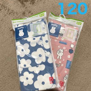 ユニクロ(UNIQLO)の新品　ユニクロ baby レギンス 7分丈　120　ミッフィー　2枚セット　花柄(パンツ/スパッツ)