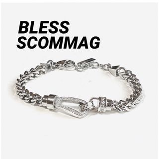 値下げ✩ScommaG レザーブレスレット　ホワイト　エスカマジー　BLESS