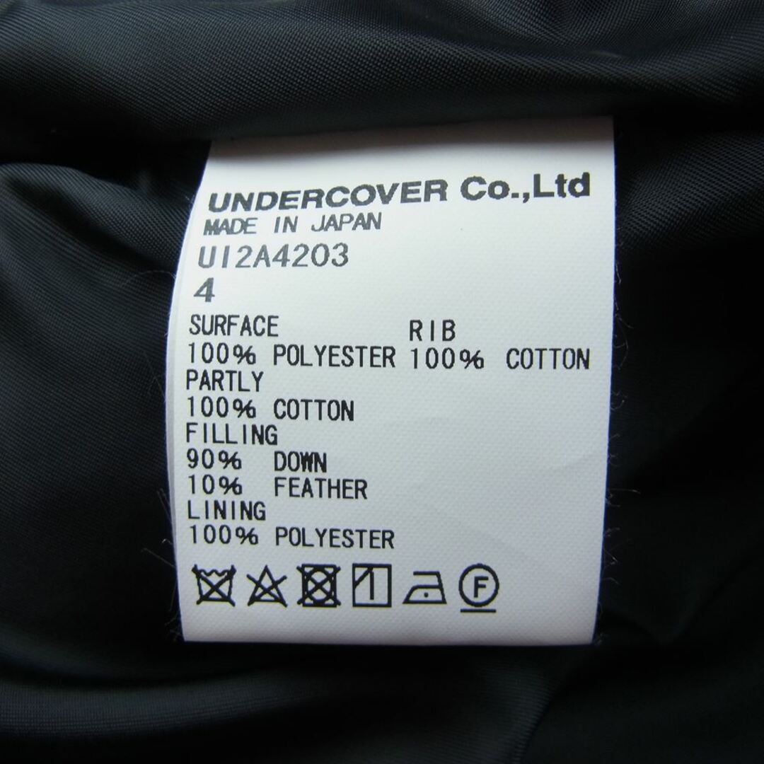 アンダーカバー イズム Undercover ism U12A4203 Asymetric Panlled Puffer Jacket アシメトリック パファー ジャケット  ブラック系 4【極上美品】