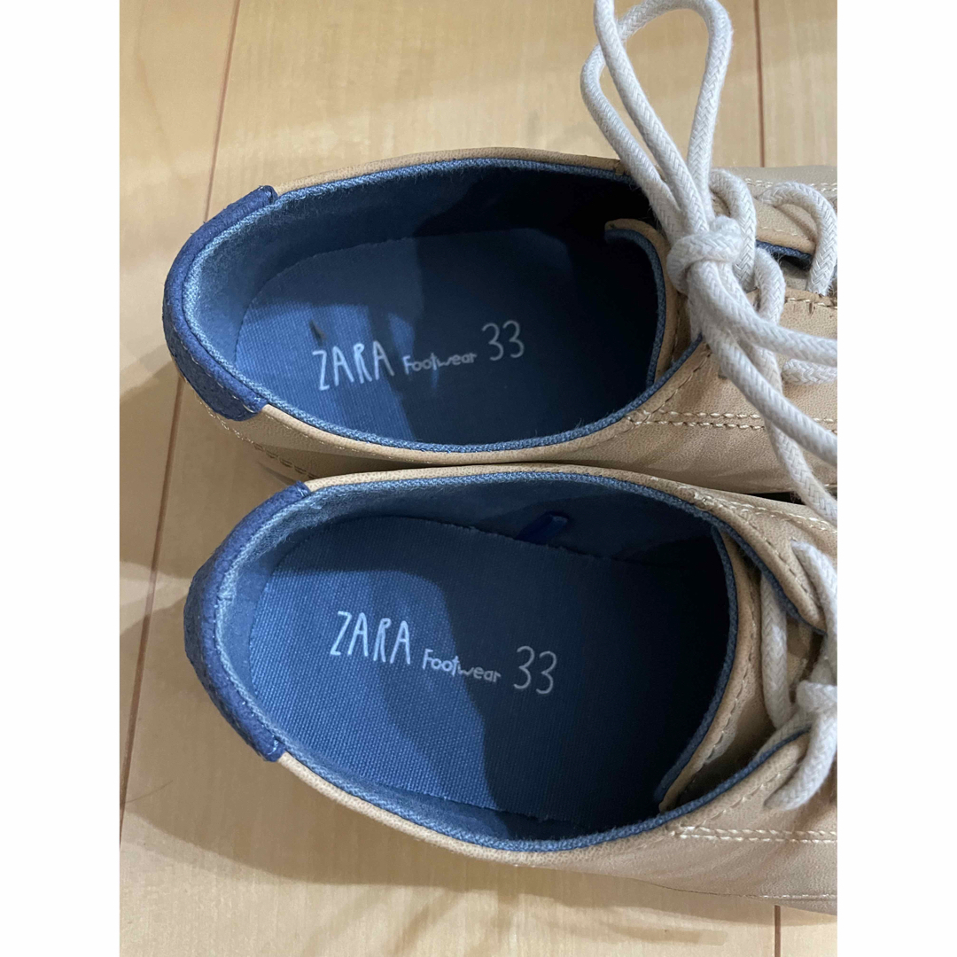 ZARA(ザラ)のZara フォーマルシューズ　21.5cm ベージュ　男の子　発表会 キッズ/ベビー/マタニティのキッズ靴/シューズ(15cm~)(フォーマルシューズ)の商品写真