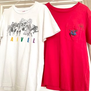 ジーユー(GU)のGU マーベル Tシャツ 2枚セット S(Tシャツ/カットソー(半袖/袖なし))