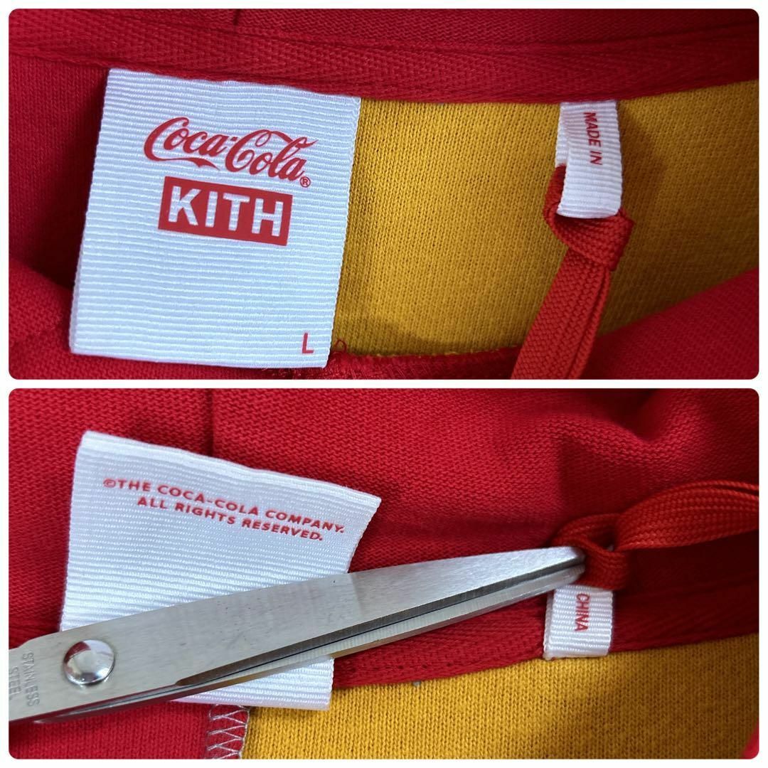 KITH × Coca Cola センターロゴ刺繍 コラボパーカー マルチカラー