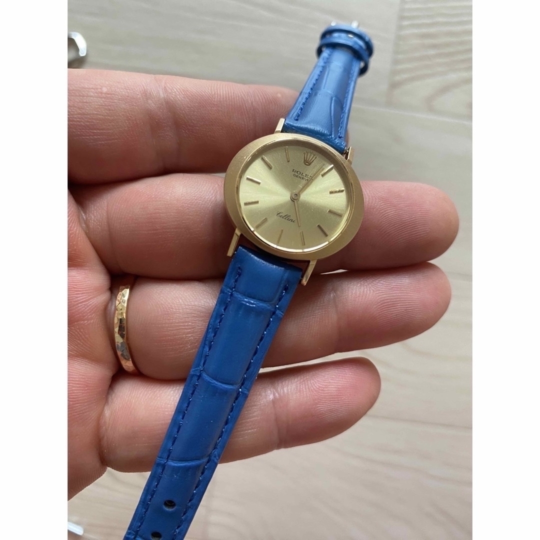 ROLEX(ロレックス)のロレックス ROLEX チェリーニ 18k金レザー 手巻きレディース レディースのファッション小物(腕時計)の商品写真
