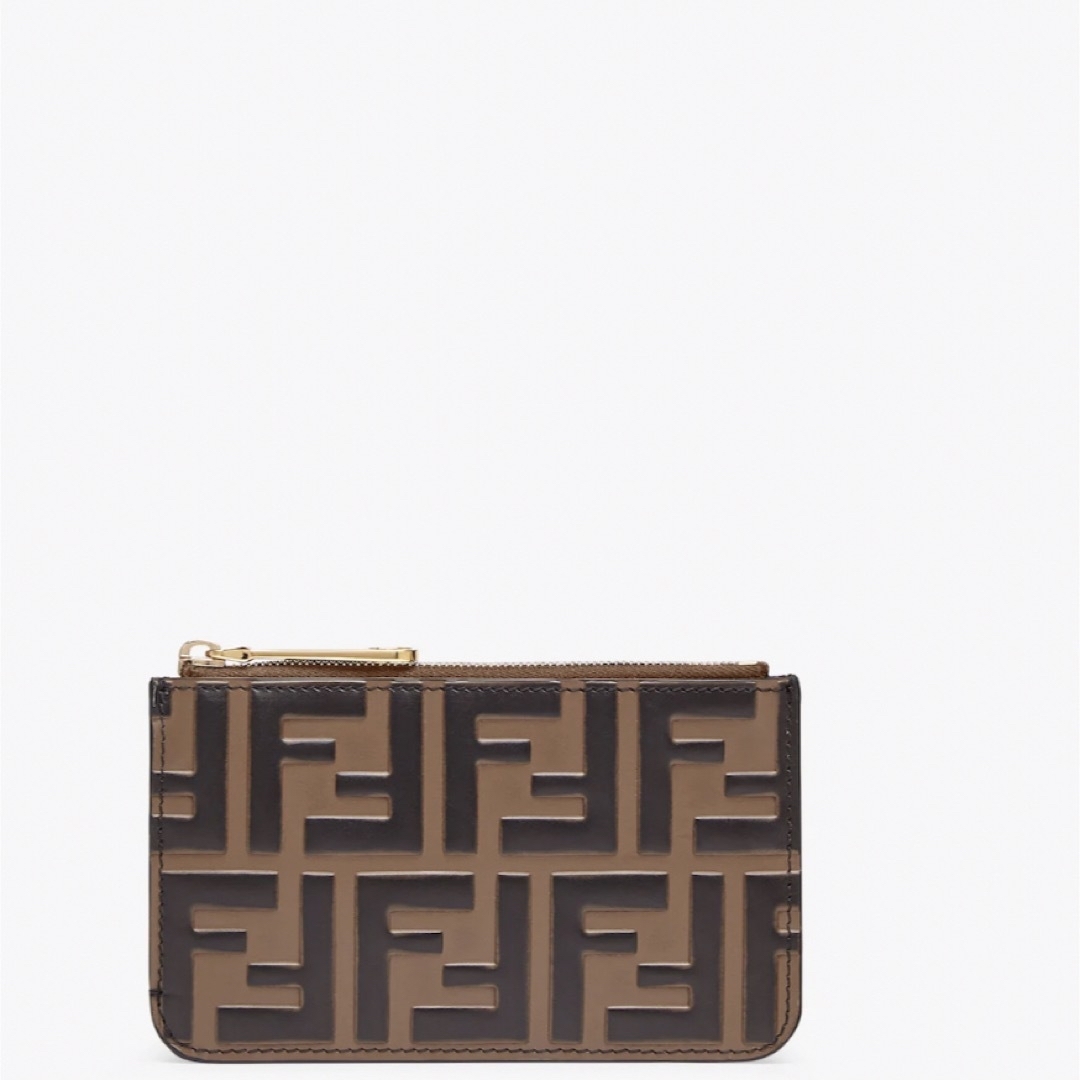 FENDI(フェンディ)のブラウンレザー スリム クラッチ FENDI メンズのファッション小物(キーケース)の商品写真