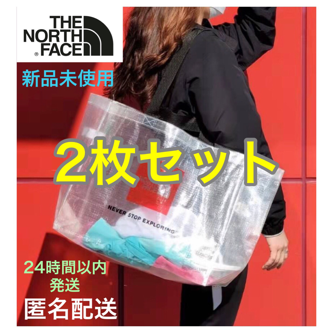 THE NORTH FACE(ザノースフェイス)のTHE NORTHFACE クリア ショッパーバッグ トートバッグ ２枚セット レディースのバッグ(トートバッグ)の商品写真