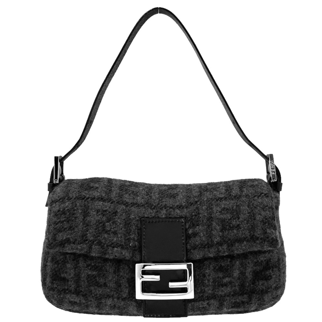 FENDI フェンディ ハンドバッグ マンマバケット ワンショルダーバッグ 鞄 かばん 26424 ウール レザー グレー シルバー金具  レディース【品】 おすすめ レディース