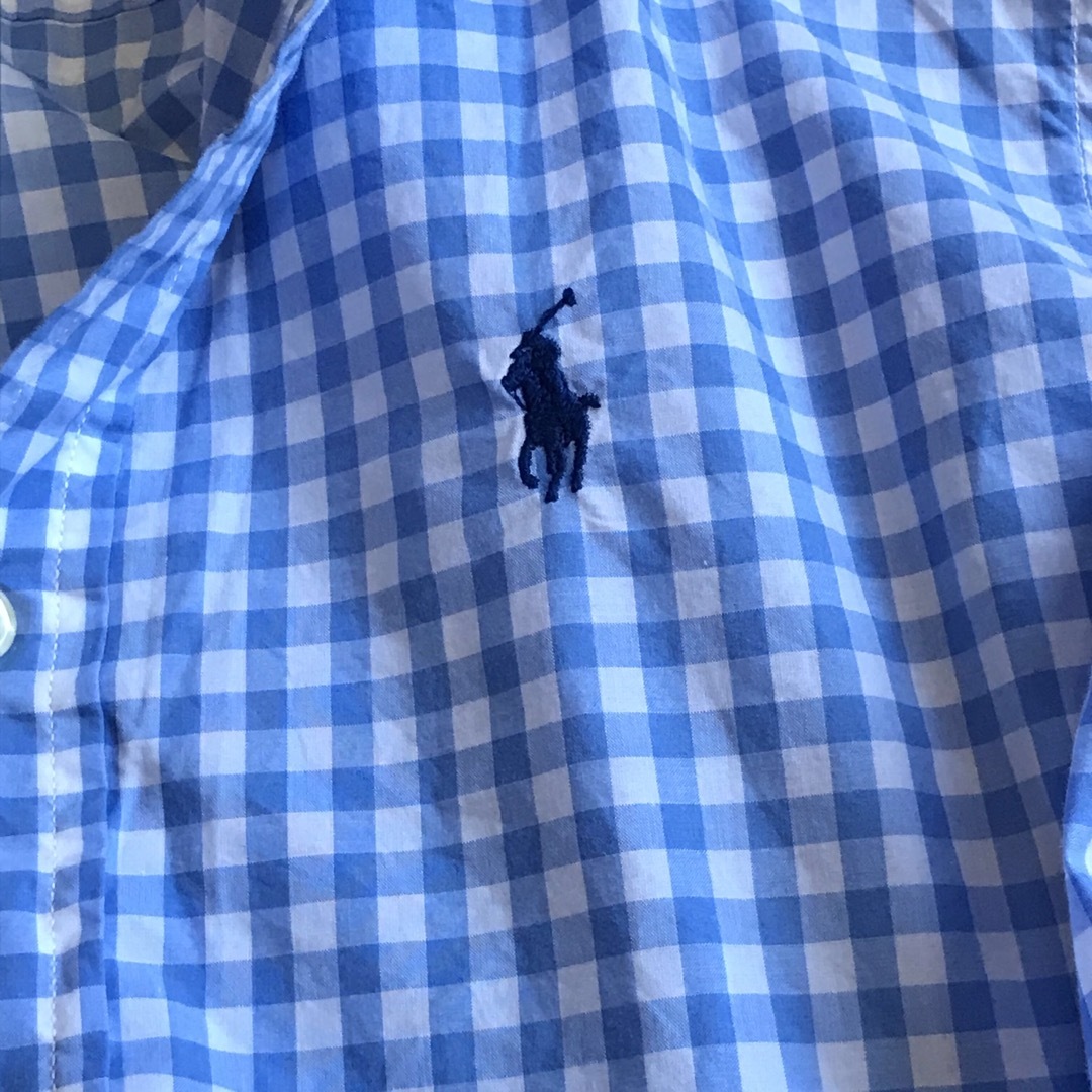 POLO RALPH LAUREN(ポロラルフローレン)の【未使用レベル】ポロラルフローレン 現行タグ チェックシャツ 長袖 ホワイト青 レディースのトップス(シャツ/ブラウス(長袖/七分))の商品写真