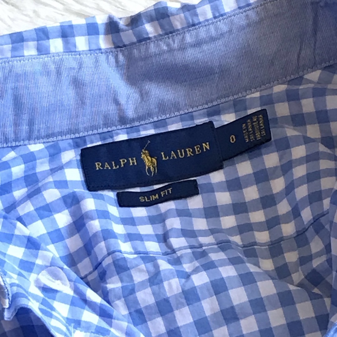 POLO RALPH LAUREN(ポロラルフローレン)の【未使用レベル】ポロラルフローレン 現行タグ チェックシャツ 長袖 ホワイト青 レディースのトップス(シャツ/ブラウス(長袖/七分))の商品写真