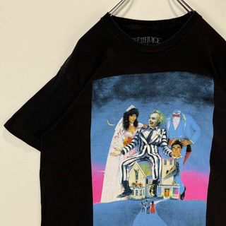 ビートルジュース ムービーTシャツ ティム・バートン L ブラック 映画 古着
