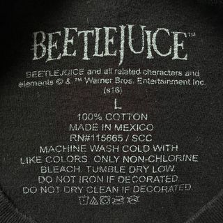 ビートルジュース ムービーTシャツ ティム・バートン L ブラック 映画