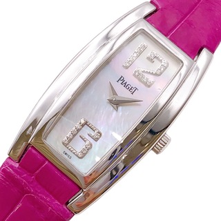 ピアジェ(PIAGET)の　ピアジェ PIAGET ライムライト　ホワイトシェル P10100 K18ホワイトゴールド クオーツ レディース 腕時計(腕時計)