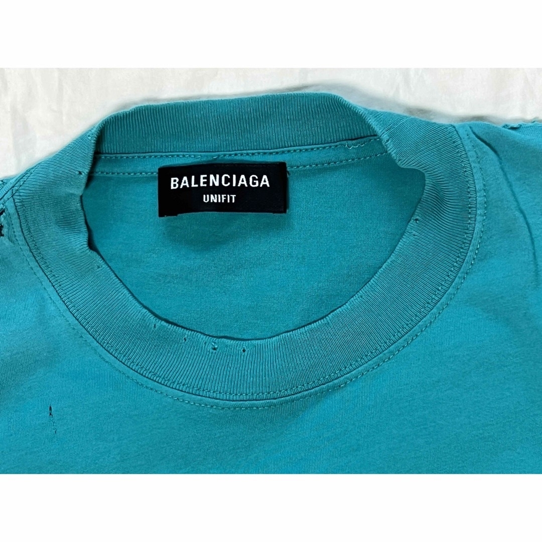 Balenciaga(バレンシアガ)のBALENCIAGA デストロイ　ピクセルロゴオーバーサイズtシャツ　XS メンズのトップス(Tシャツ/カットソー(半袖/袖なし))の商品写真