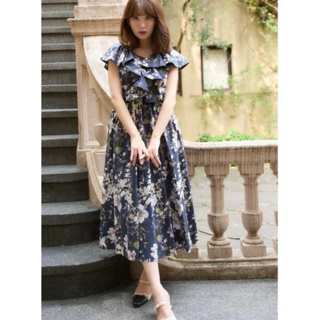 Her lip to(ハーリップトゥ)のAnemone Ruffed long Dress！！　【ハーリップトゥ】 レディースのワンピース(ロングワンピース/マキシワンピース)の商品写真