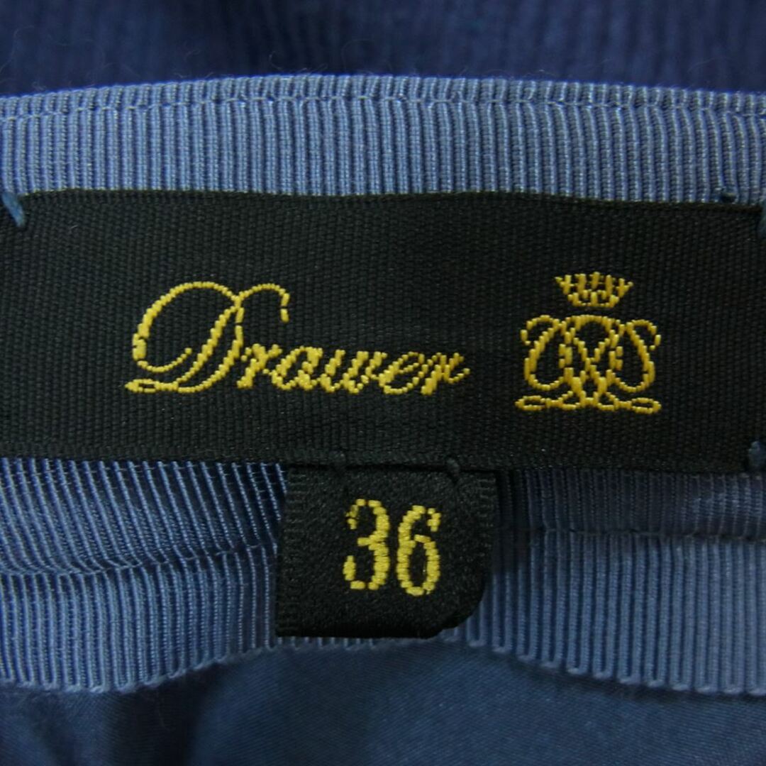 Drawer(ドゥロワー)のDrawer ドゥロワー 6524-299-1485 ウール プリーツ ロング スカート ネイビー系 36【中古】 レディースのスカート(その他)の商品写真