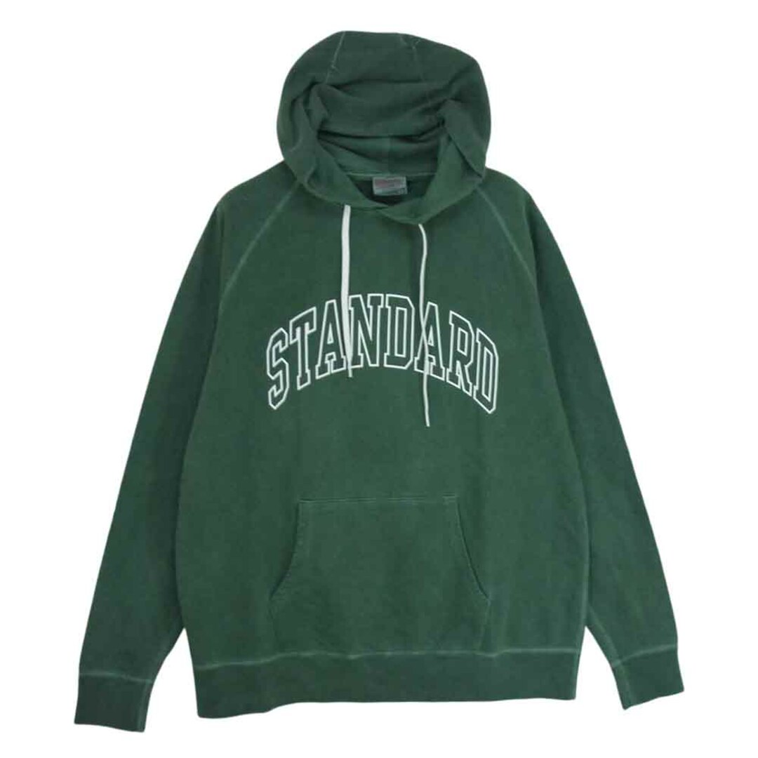 STANDARD CALIFORNIA スタンダードカリフォルニア Pima Cotton Hood Sweat ピマコットン フード スウェット プルパーカー グリーン系 M【極上美品】