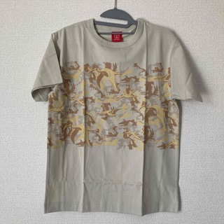 オジコ(OJICO)の新品 OJICO つばさカモ  Tシャツ グレージュ ジュニアLサイズ(Tシャツ/カットソー)