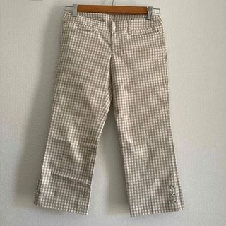 OFUON - オフオン　ギンガムチェック　パンツ　36 S クロップド　サブリナ