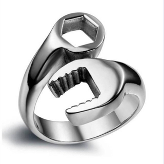 【SALE】リング メンズ アクセサリー シルバー スパナ 銀色 指輪 20号(リング(指輪))