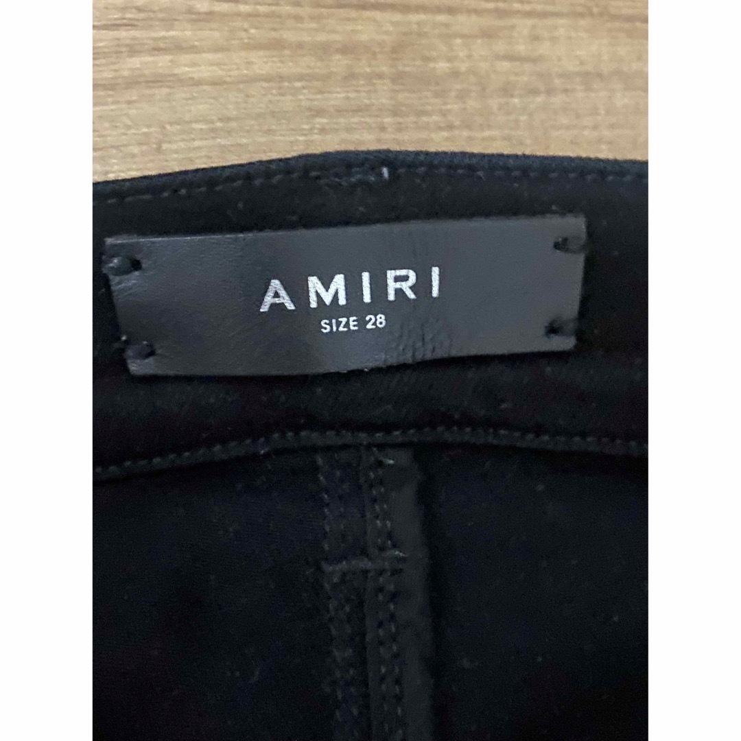 AMIRI アミリ 旧MX2 レザー パッチ コーティング デニム パンツ