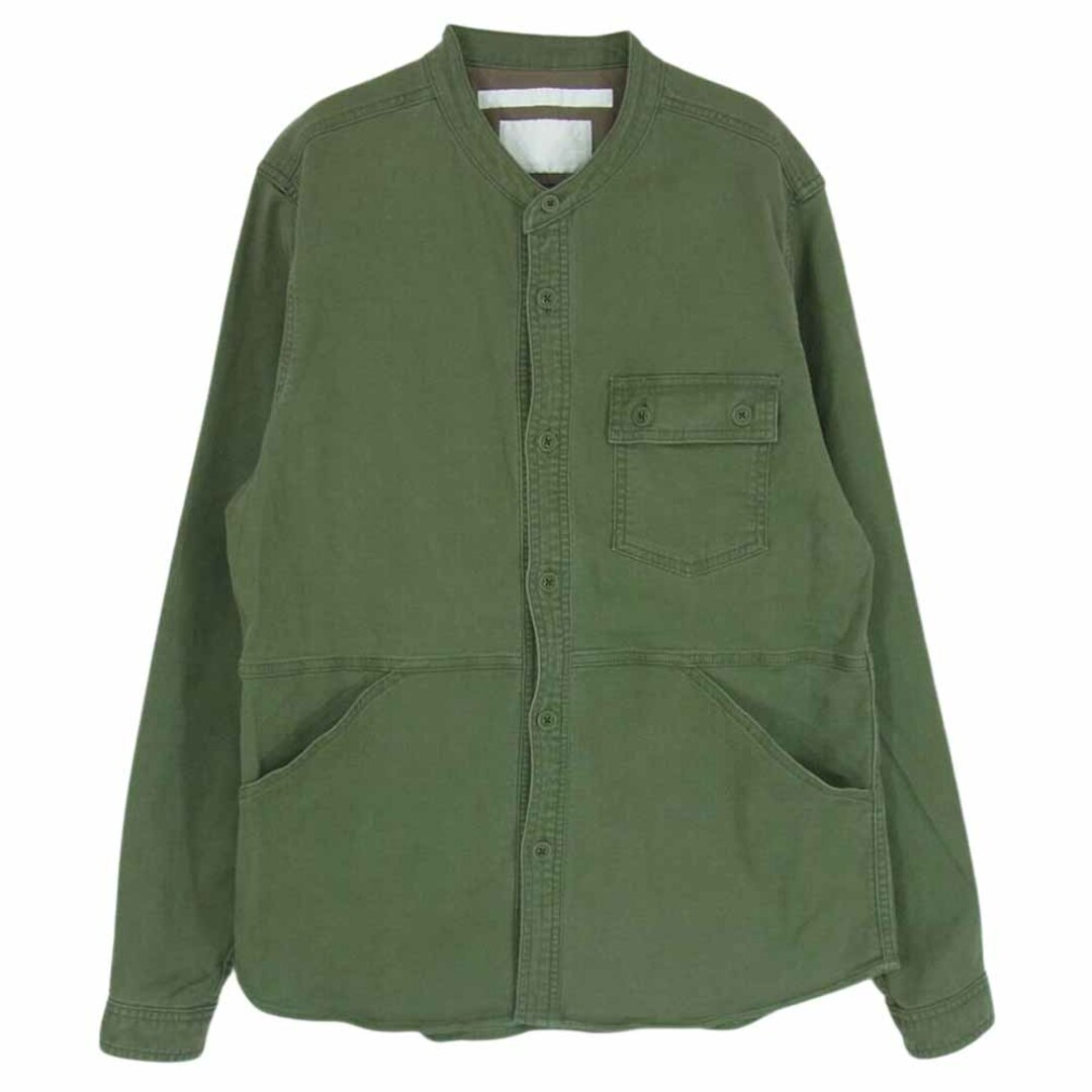 WHITE MOUNTAINEERING ホワイトマウンテニアリング 長袖 WM1573213 COTTON TENCEL STRETCH JEAN CORD WORK SHIRT JACKET コットン シャツ ジャケット カーキ系 O