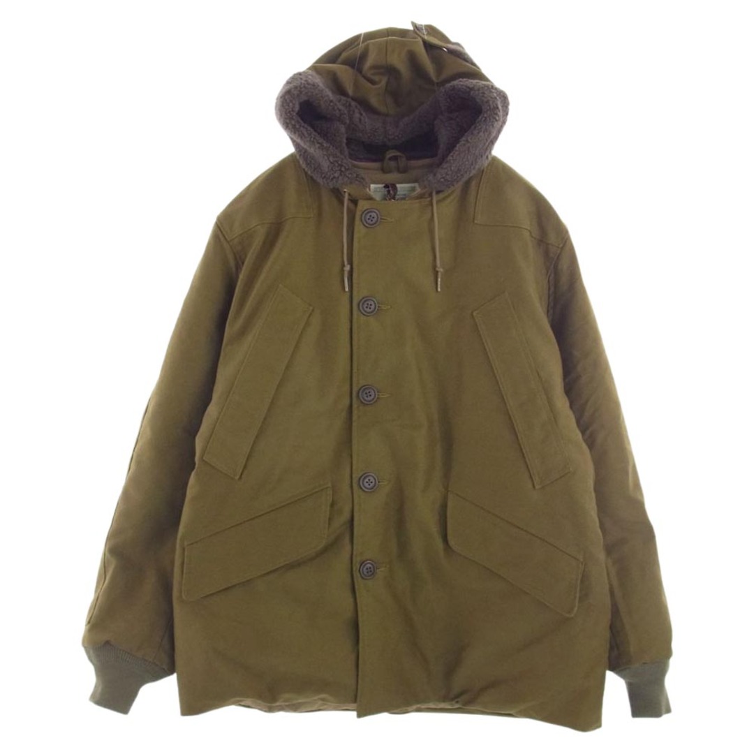 トロフィークロージング TROPHY CLOTHING ジャケット B-9 TR.mfg.Coat ミリタリー ダウン コート ジャケット カーキ系 42/XL【美品】約50cm着丈