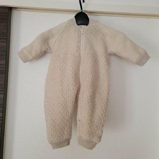 ニシマツヤ(西松屋)のY様専用　ベビー服　50cm～70cm　防寒着　ロンパース　前チャック　ベージュ(カバーオール)