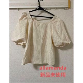 アラマンダ(allamanda)のallamanda　Backリボンボリュームスリーブ／ブラウス(シャツ/ブラウス(半袖/袖なし))