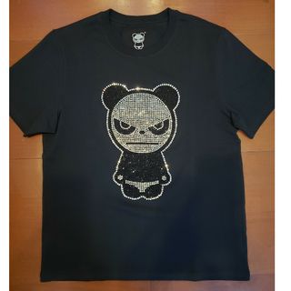 新品・未使用　HIPANDA  メンズラインストーンTシャツ　S(Tシャツ/カットソー(半袖/袖なし))