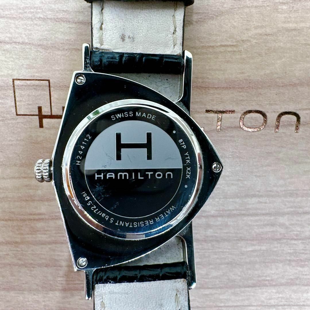 ハミルトンベンチュラ H244112 SS×革 QZ 腕時計　黒ベルト　アナログ