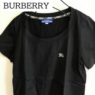 バーバリーブルーレーベル(BURBERRY BLUE LABEL)の★ バーバリーブルーレーベル★ Tシャツ 38サイズ ブラック  ロゴマーク(Tシャツ(半袖/袖なし))