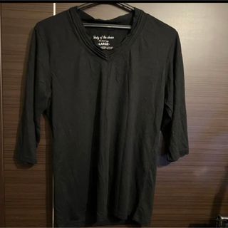 5分袖 黒tシャツ(Tシャツ/カットソー(半袖/袖なし))