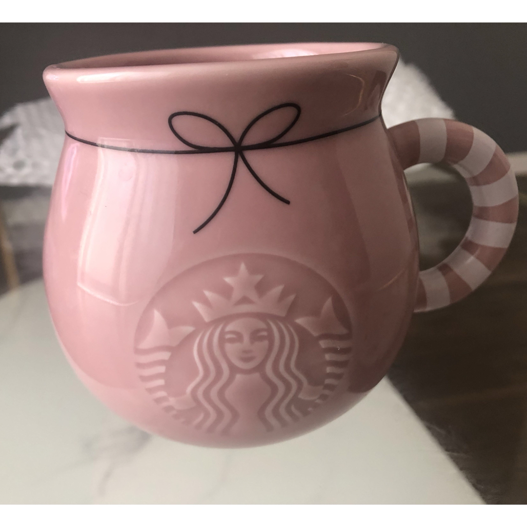 Starbucks Coffee(スターバックスコーヒー)のスタバクリスマスピンクマグカップ中古355ml2021ホリデーマグポットシェイプ キッズ/ベビー/マタニティの授乳/お食事用品(マグカップ)の商品写真