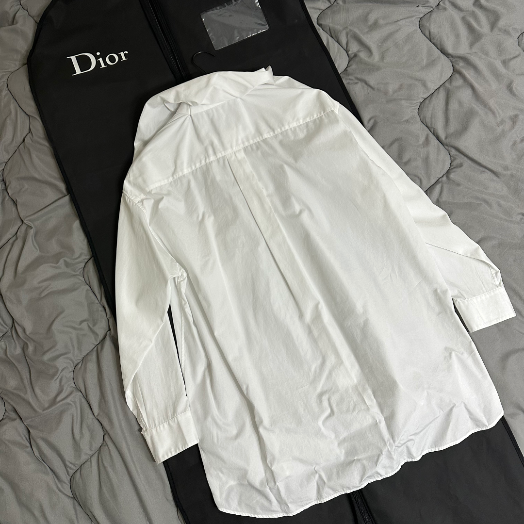 DIOR 21SS SCARF PEARL BOTTON SHIRT