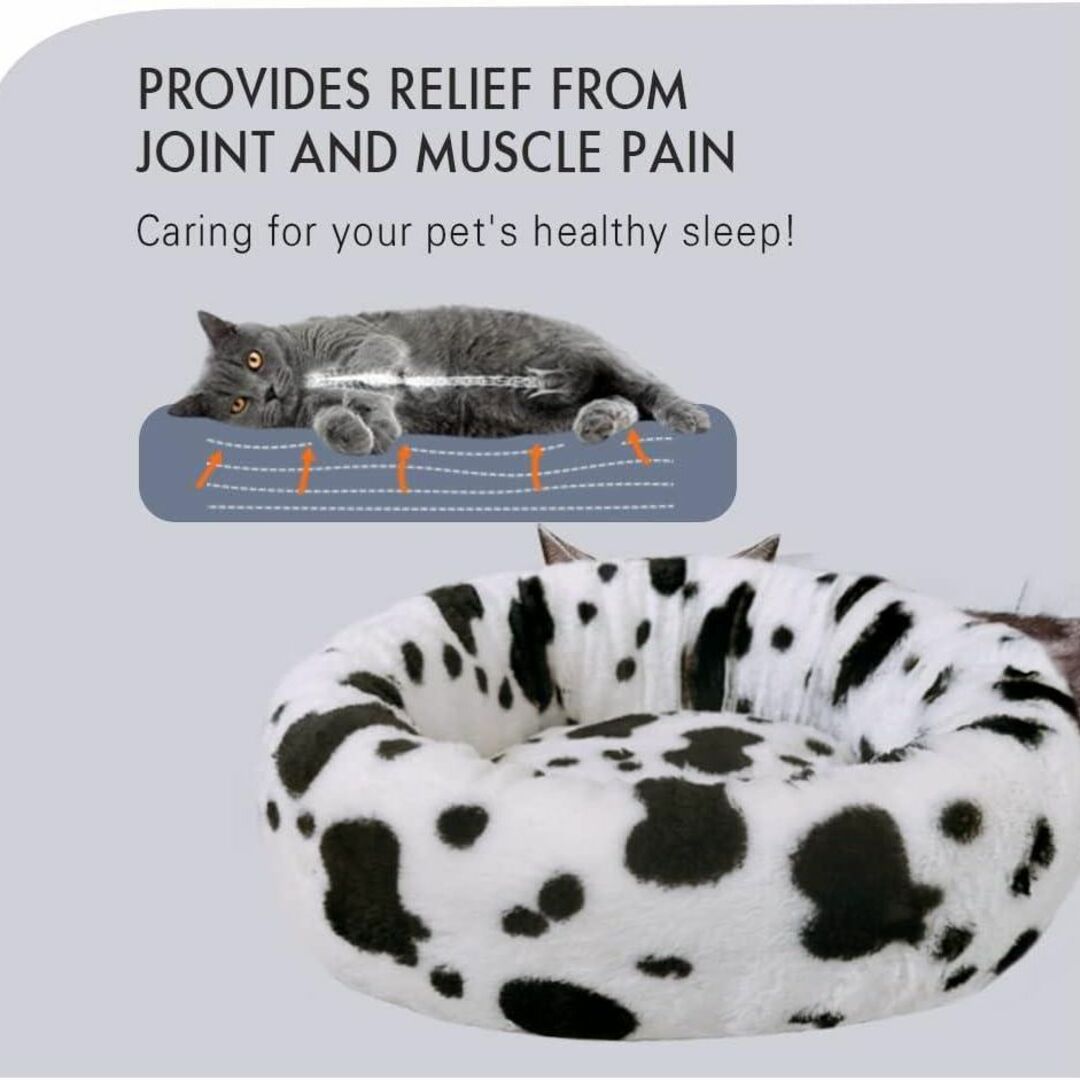 猫 犬 ベッド ペットクッション ペットべッド 洗える Lサイズ 乳牛 紋柄