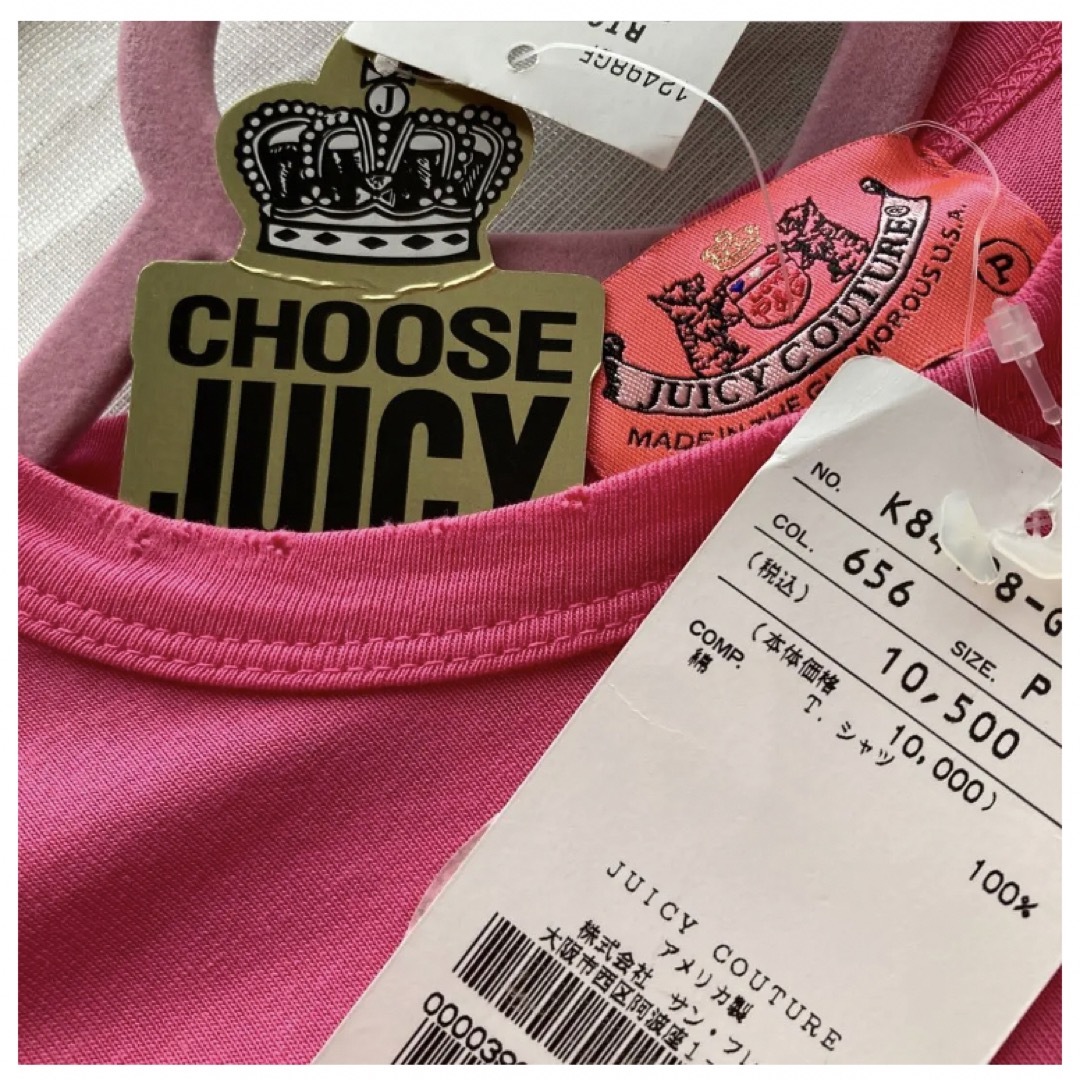 Juicy Couture(ジューシークチュール)の★JuicyCouture★ジューシークチュール Tシャツ ピンク 激レア商品！ レディースのトップス(Tシャツ(半袖/袖なし))の商品写真