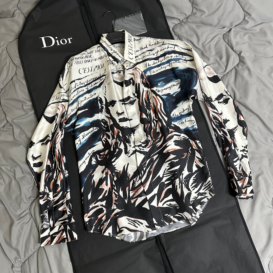 DIOR 19AW LEOPARD TECHNICAL FABRIC SHIRT