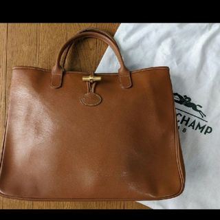 LONGCHAMP レザートートバッグ ロゾ キャメル美品 ロンシャン