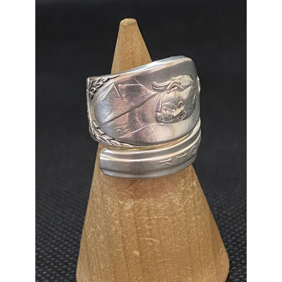 アンティーク リング スプーンリング 8号 調節可 大統領 ポーク 4166 メンズのアクセサリー(リング(指輪))の商品写真