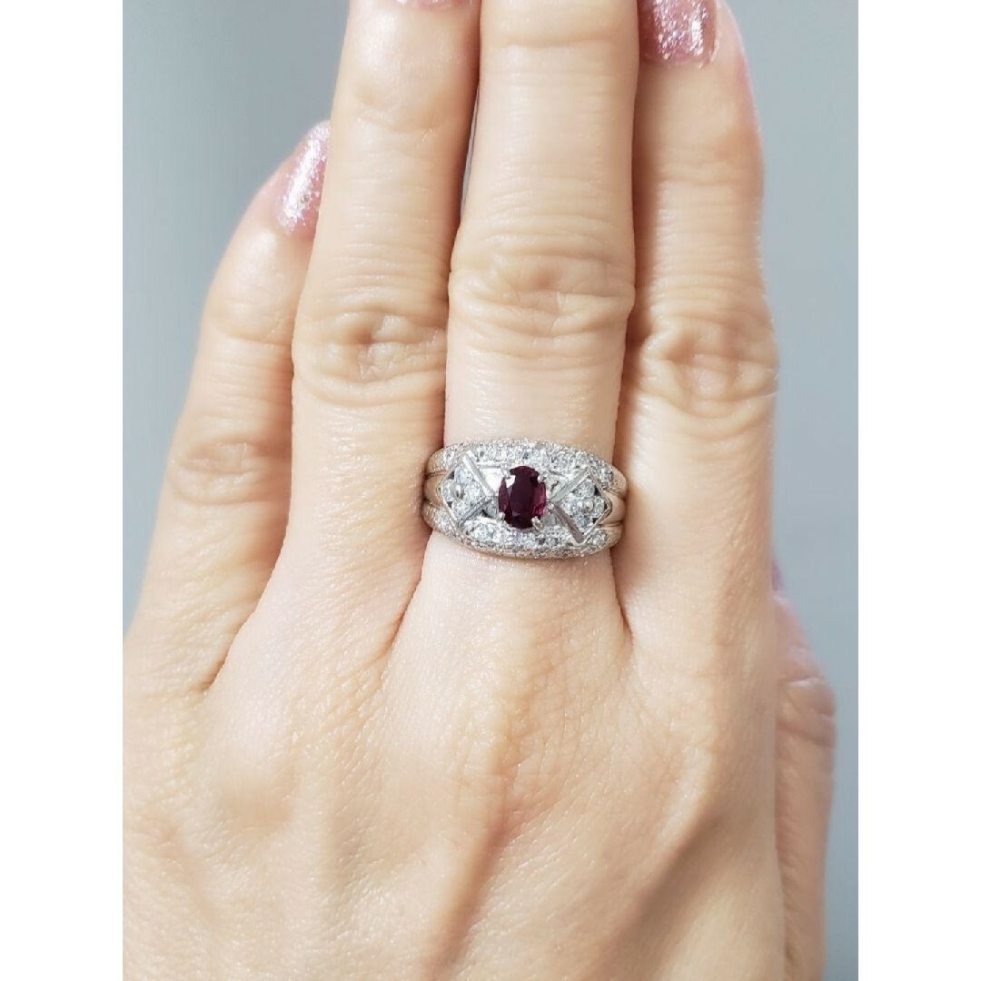 PT 天然ルビー 0.59ct D0.64ct ボリュームデザイン TASAKI - www