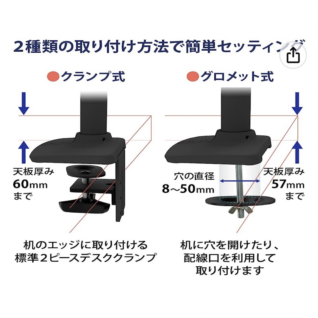 エルゴトロン LX デスク モニターアーム マットブラック の通販 by