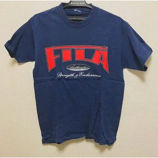 フィラ(FILA)のFILA フィラ　紺　ネイビー　プリント　半袖　Tシャツ(Tシャツ/カットソー(半袖/袖なし))