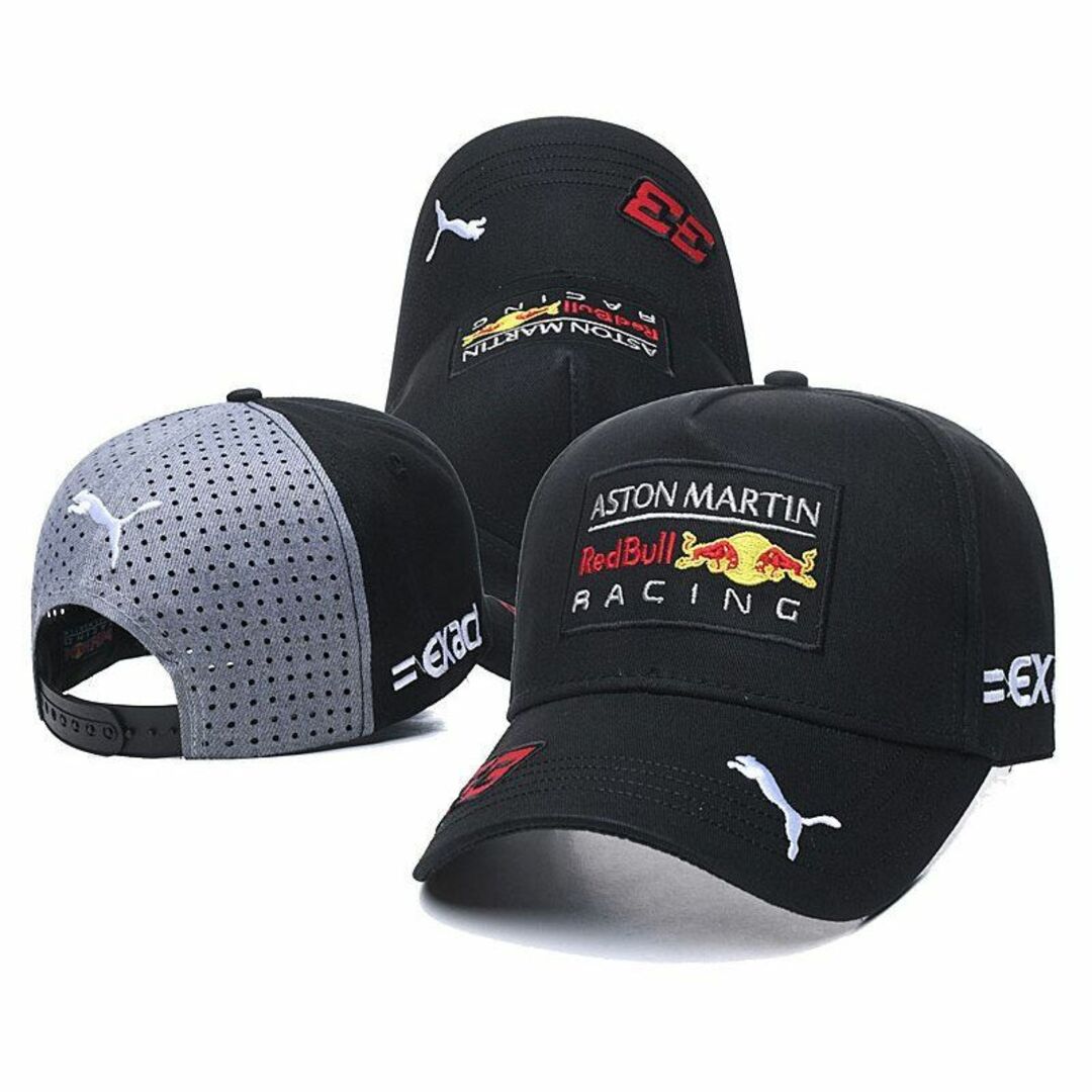 Red Bull(レッドブル)のRed Bull レッドブル キャップ 帽子 レーシングキャップ 刺繍 21黒 メンズの帽子(キャップ)の商品写真