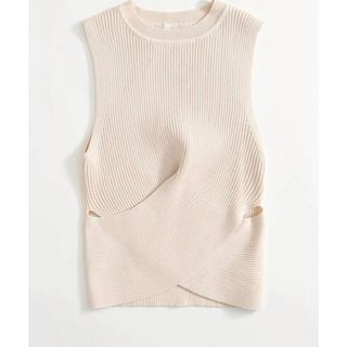 SHEIN クロスラップニットトップス(ニット/セーター)