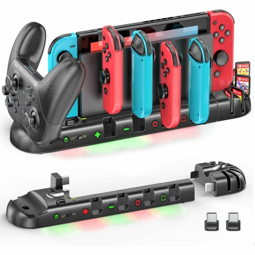 Switch ジョイコン プロコン 充電 スタンド Switchドックと一体型 の