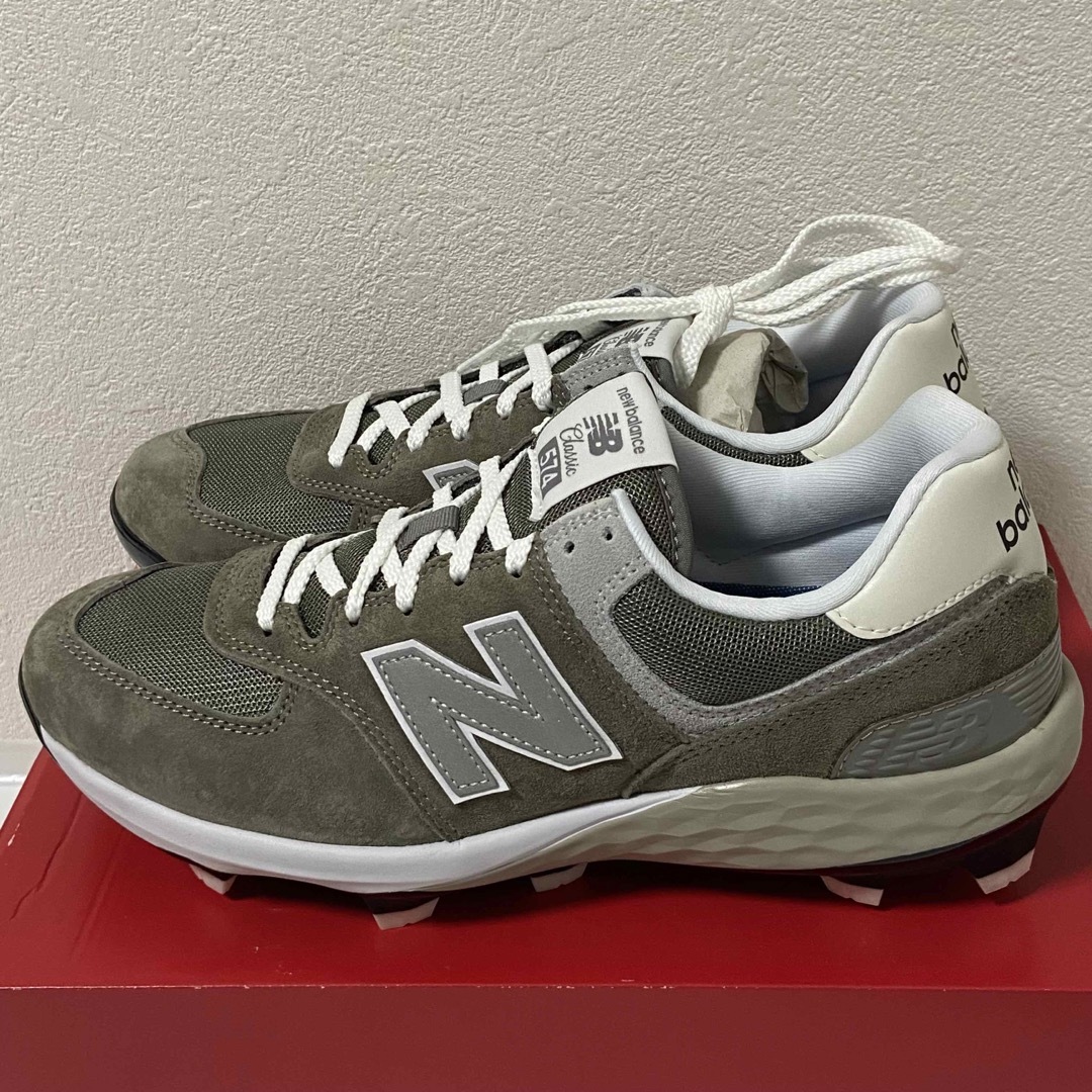 New Balance 574 大谷コラボモデル スパイク グレー 28cm