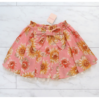 リズリサ(LIZ LISA)のリズリサ フラワースカート りぼん 新品未使用タグ付き(ミニスカート)