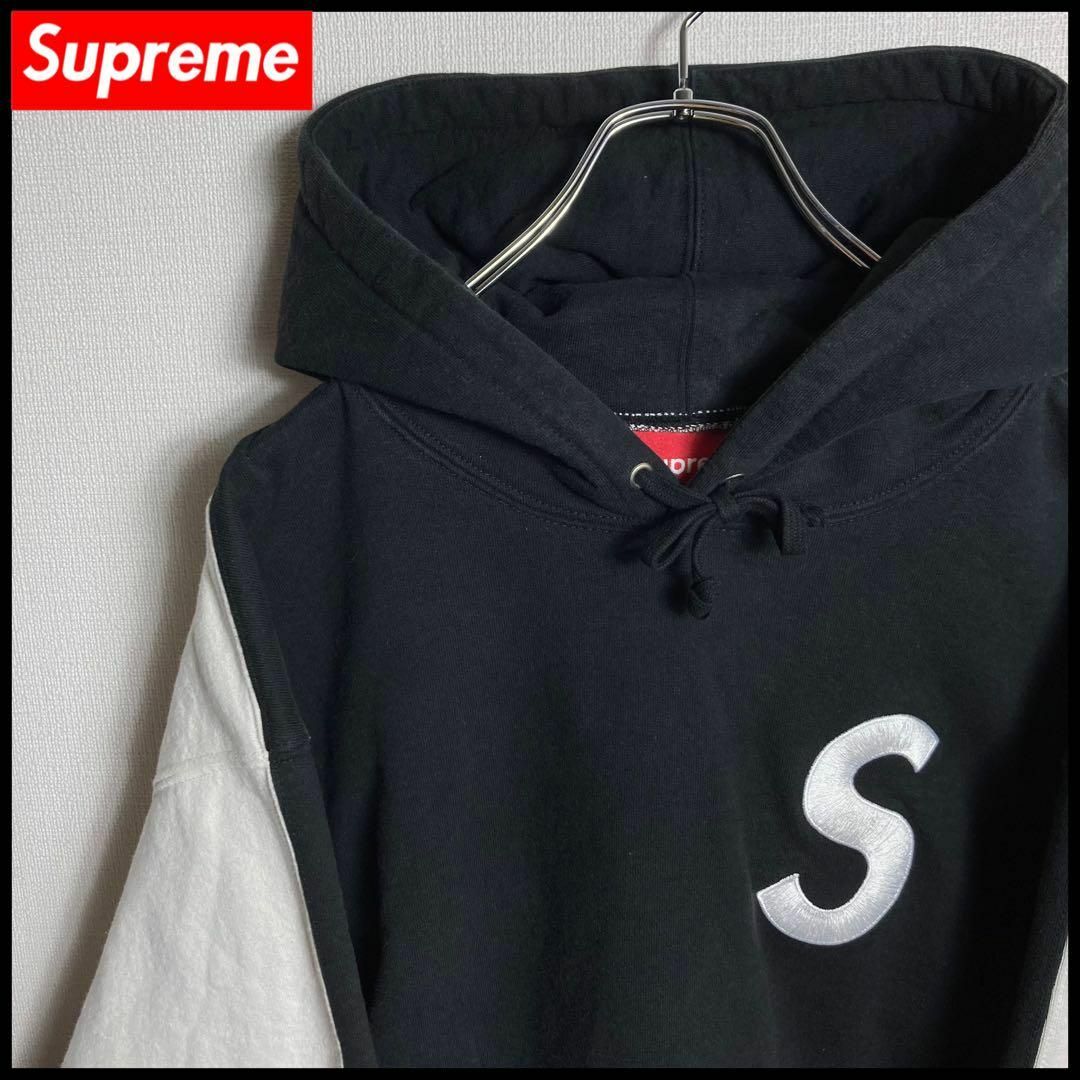 Supreme 18FW SロゴパーカーフーディーL 黒