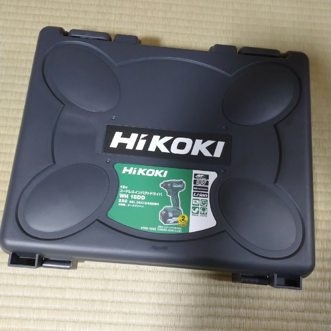 ハイコーキインパクトドライバ 18V WH18DD(2XC) 電池2個、充電器付