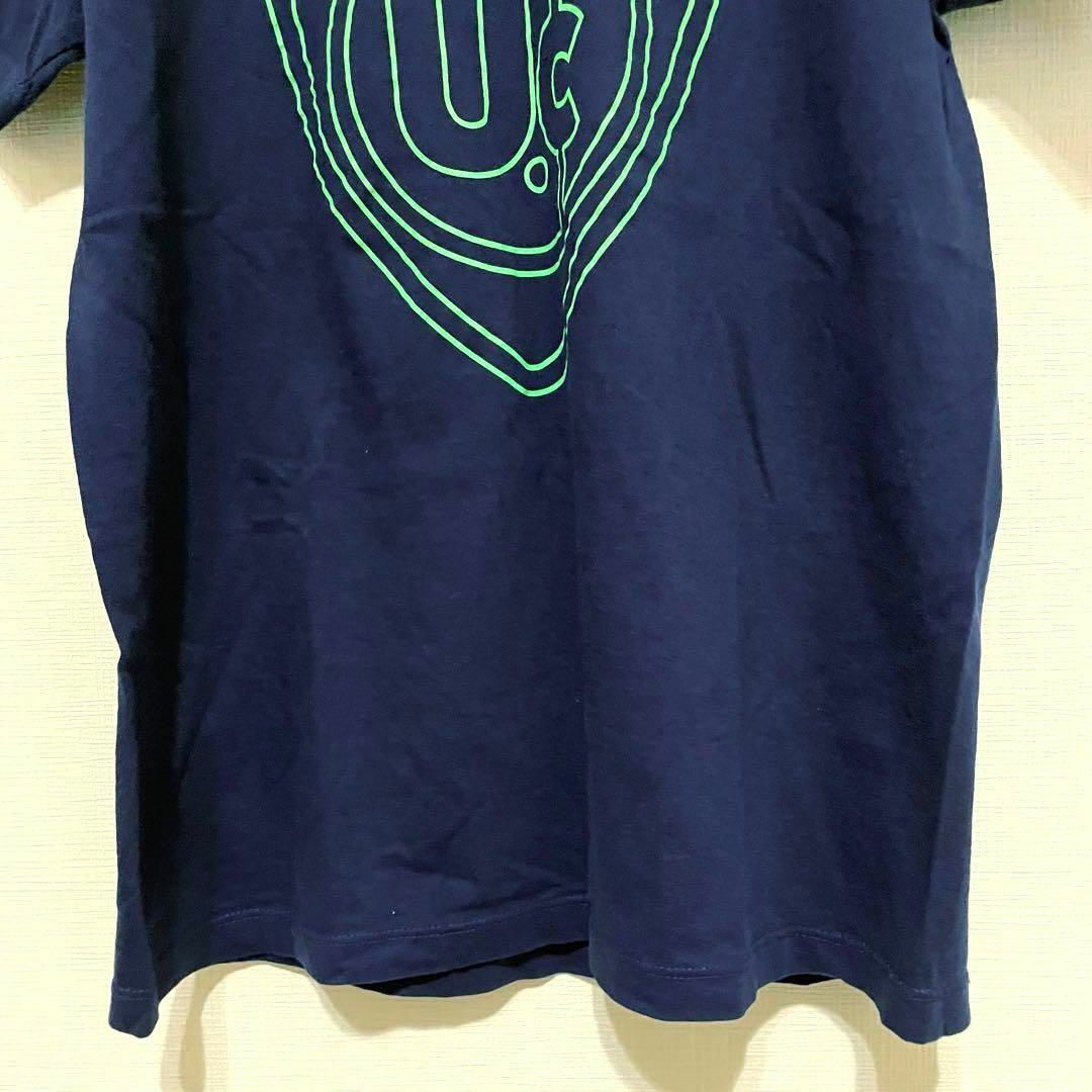K464 TRUSS トラス 半袖 プリント Tシャツ ネイビー S 綿100% レディースのトップス(Tシャツ(半袖/袖なし))の商品写真