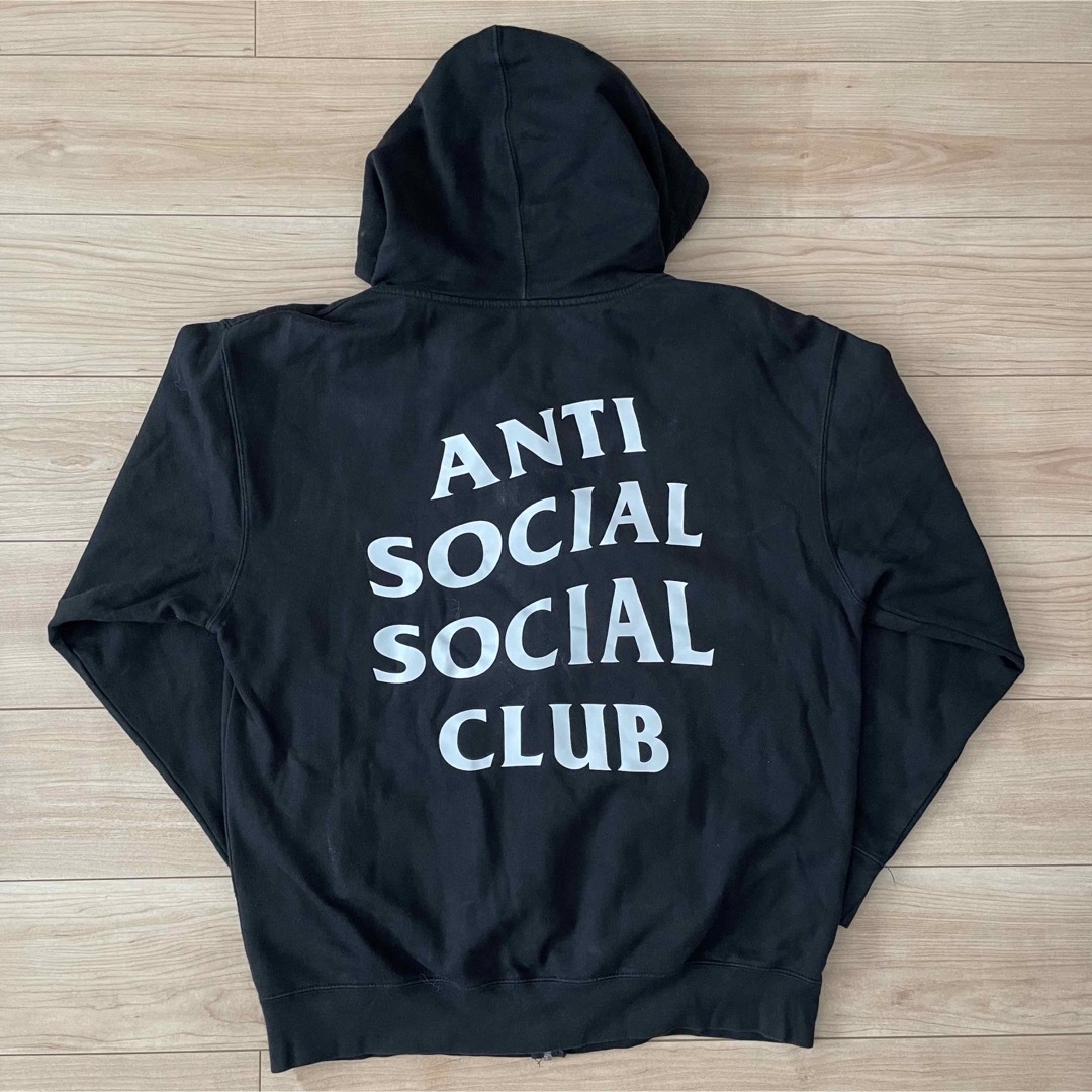 ANTI SOCIAL SOCIAL CLUB ジップパーカー 黒白